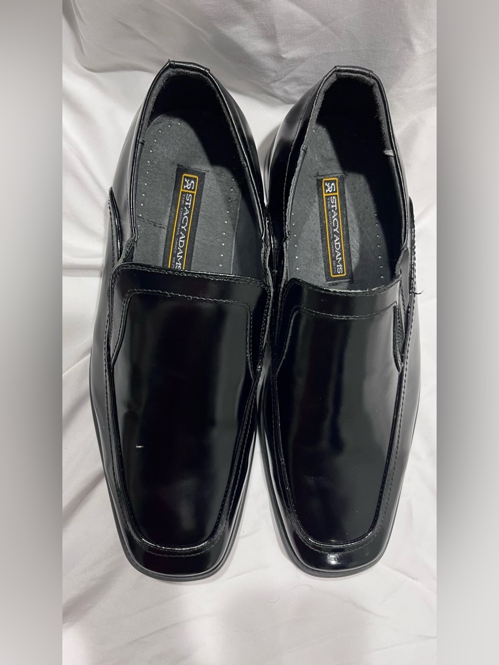 Stacy Adams Men's Black Patent Slip-On Loafers